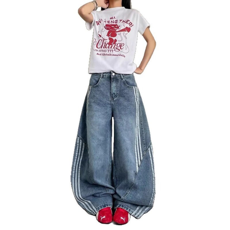 Unisex Classic Denim Jeans Loose Fit Daily Outdoor Wear - Image 5