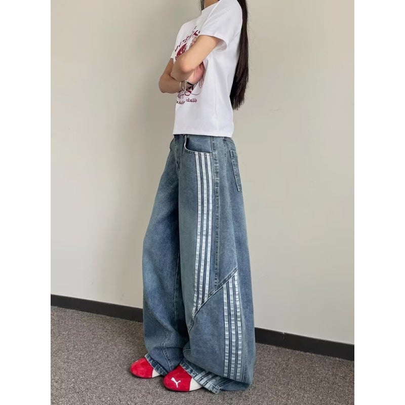 Unisex Classic Denim Jeans Loose Fit Daily Outdoor Wear - Image 4