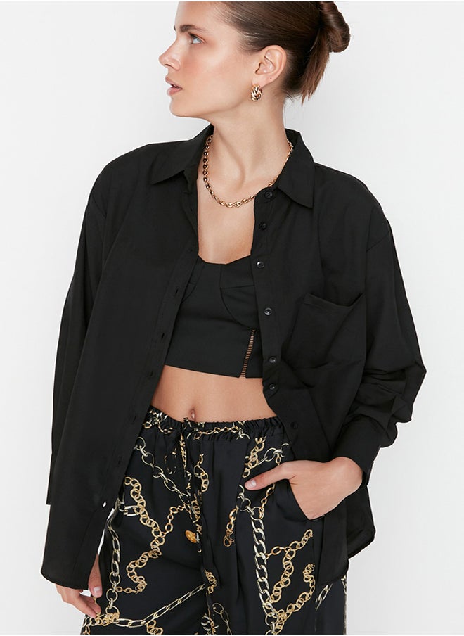 trendyol - Shirt - Black - Oversize - Image 1