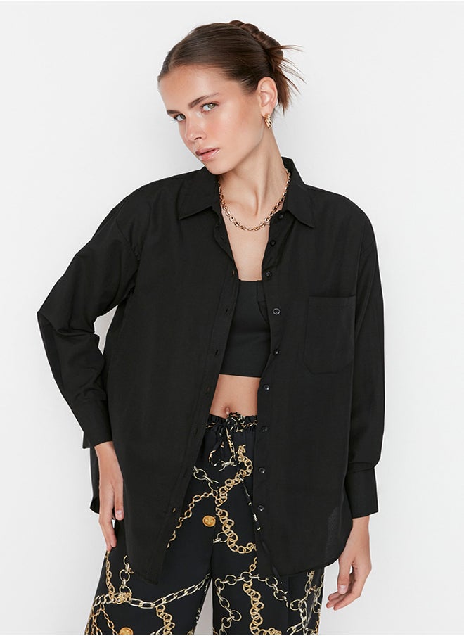 trendyol - Shirt - Black - Oversize - Image 1
