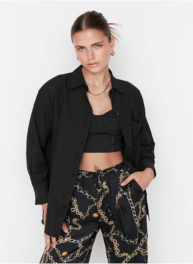 trendyol - Shirt - Black - Oversize - Image 1