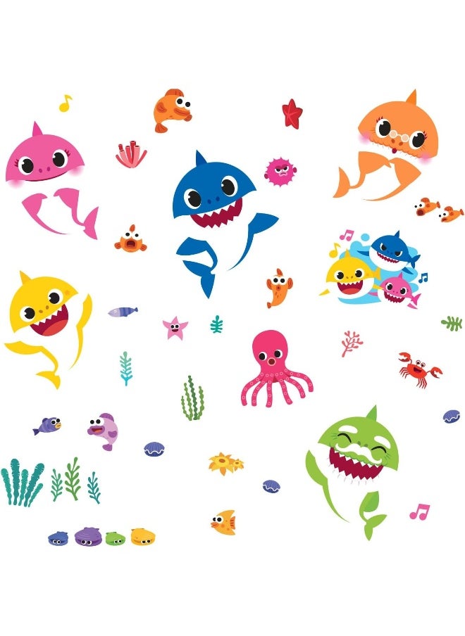 RoomMates Roommates RMK4303SCS Baby Shark Peel And Stick Wall Decals  - Image 1