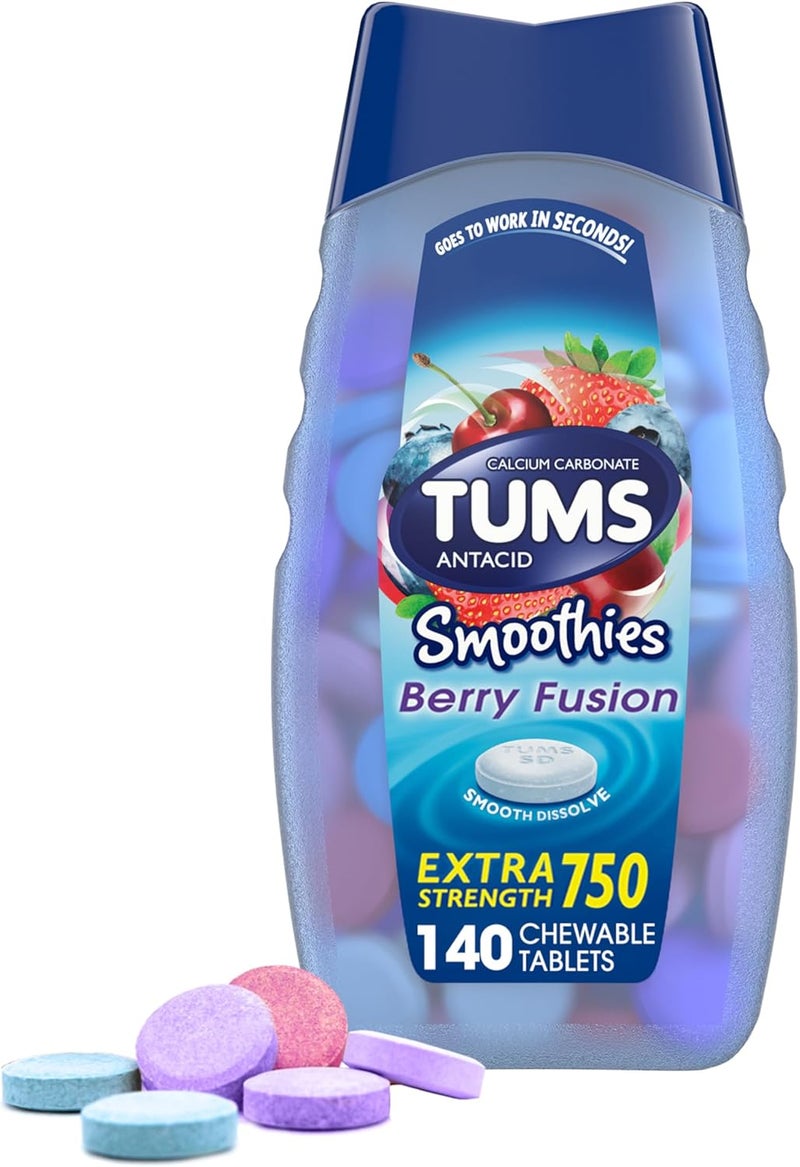 TUMS Berry Fusion Antacid Chewable Tablets for Adults