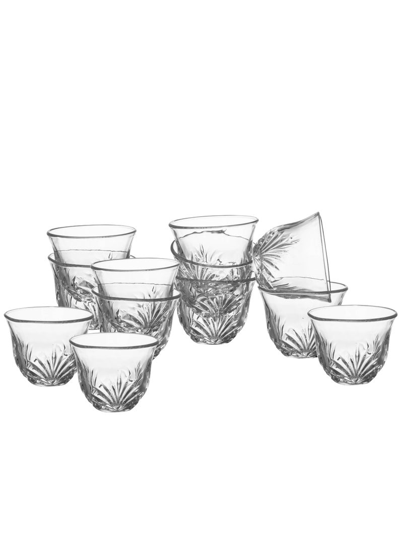 Safa A set of Saudi coffee cups of pure and pure glass consisting of 12 cups - Image 1