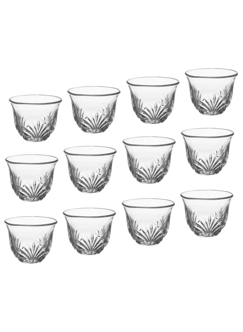 Safa A set of Saudi coffee cups of pure and pure glass consisting of 12 cups - Image 2