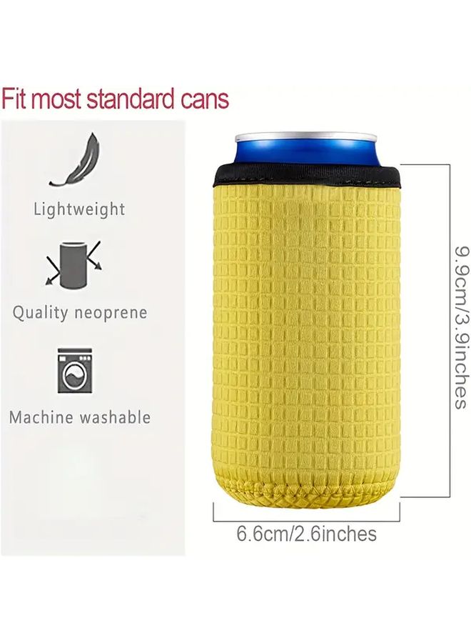 Mixed Colors Insulated Can Sleeve 4pcs Pack Non Slip Cooler Holder For 12oz Cans - Image 2