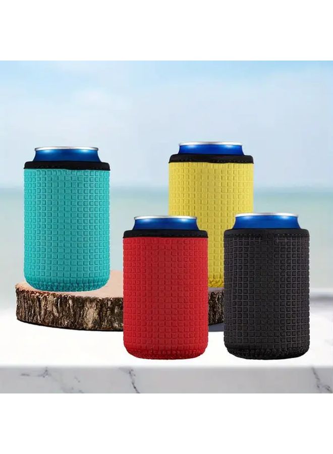 Mixed Colors Insulated Can Sleeve 4pcs Pack Non Slip Cooler Holder For 12oz Cans - Image 3