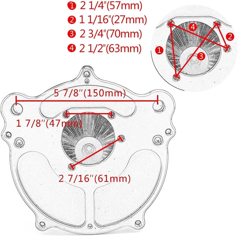 Yurefax Black CNC Intake Air Filter for Harley Motorcycles - Image 2