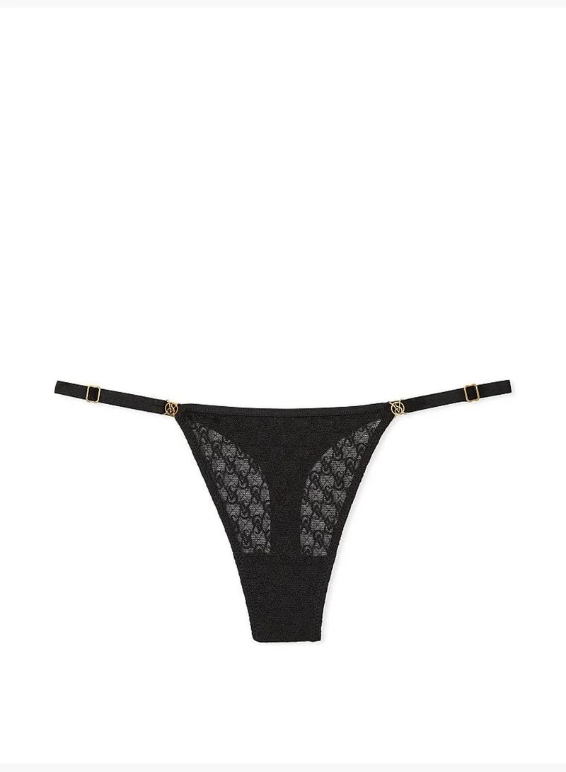 Victoria's Secret Icon by Victoria's Secret Lace Adjustable String Thong Panty
