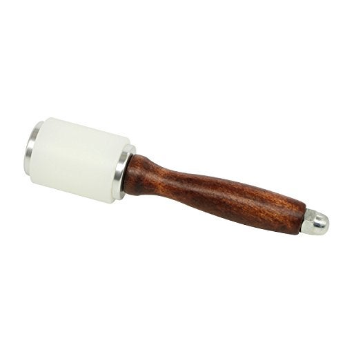 Stormshopping Leathercraft Wooden Handle Nylon Hammer - Wood Leather Carving Hammer Mallet for DIY Stamping Sew Leather Cowhide Tool - Image 2