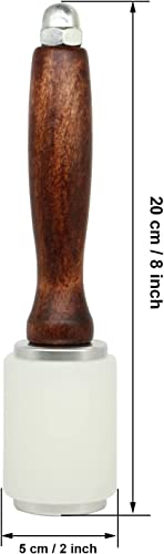 Stormshopping Leathercraft Wooden Handle Nylon Hammer - Wood Leather Carving Hammer Mallet for DIY Stamping Sew Leather Cowhide Tool - Image 3