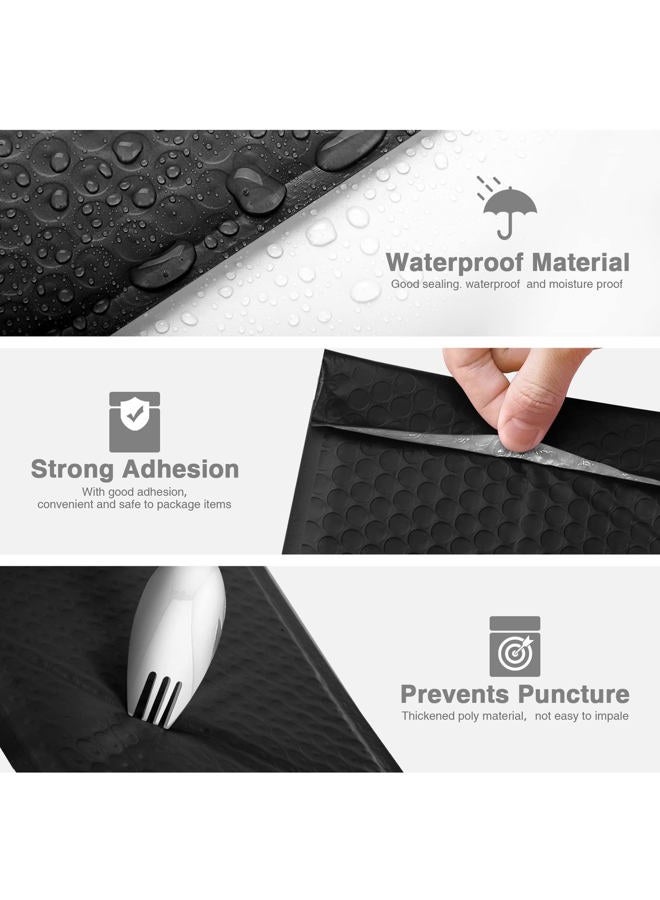 Metronic Bubble Mailer 4x8 Inch 100 Pack Usable Size 4x7" Black Bubble Envelopes Padded Envelopes Self-Seal, Cushioning Padded Mailers for Gifts, Small Items, Makeup Supplies - Image 3