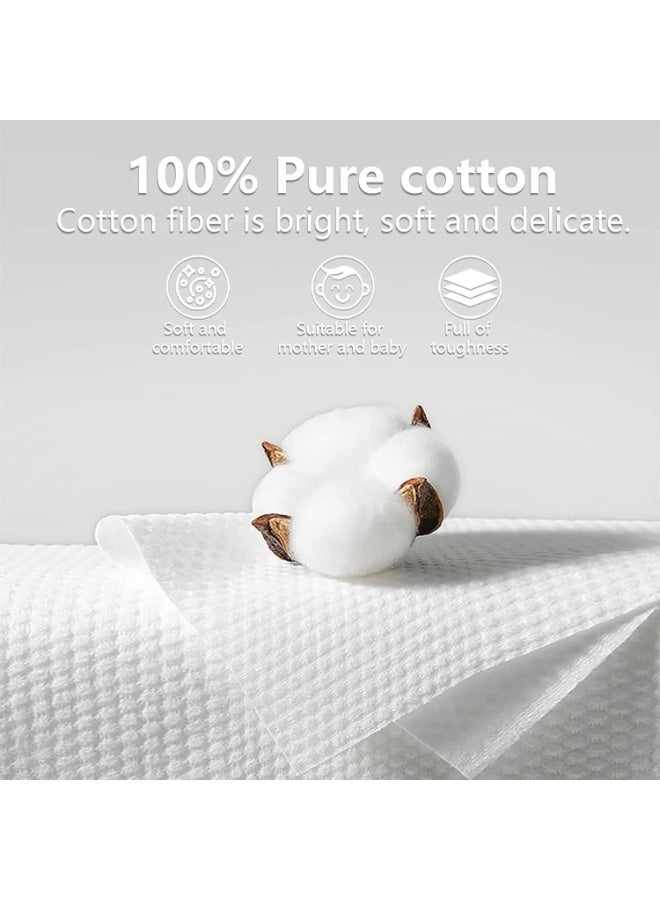 KIMHOME Disposable Face Towel Soft Washcloths Facial Cleansing Cotton Tissue Wet Dry Wipes Makeup Remover Towel for Skincare 120PCS/200*150MM (2pcs) - Image 4