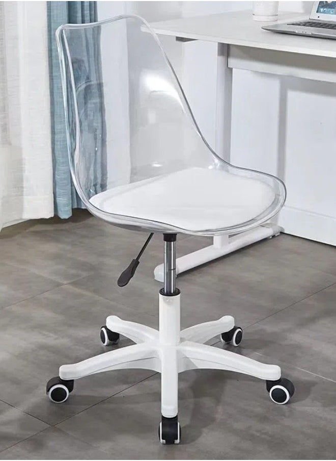 Tanwer Home Comfort Computer Chair, Female Bedroom Makeup Chair, White  - Image 2