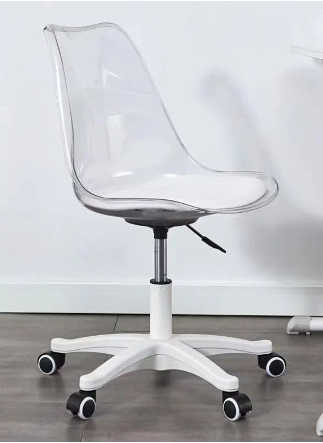 Tanwer Home Comfort Computer Chair, Female Bedroom Makeup Chair, White  - Image 3