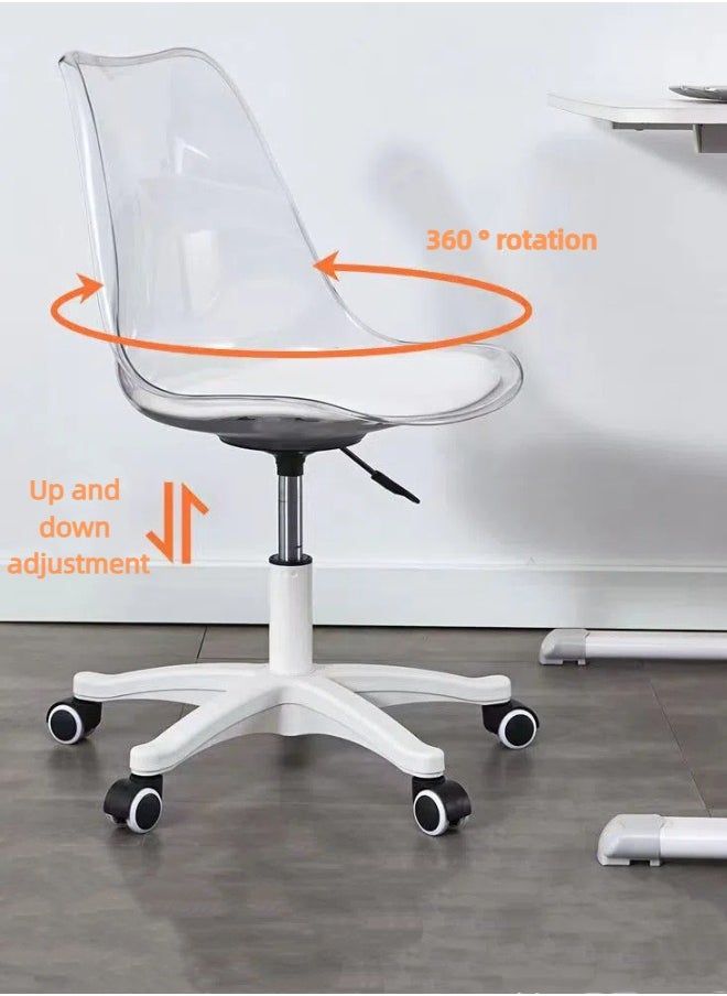Tanwer Home Comfort Computer Chair, Female Bedroom Makeup Chair, White  - Image 4
