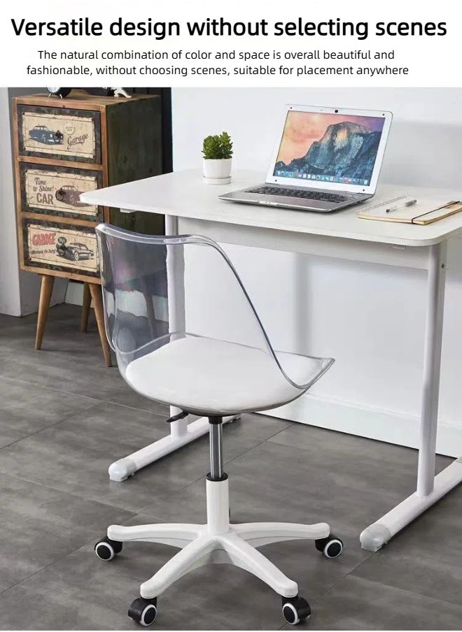Tanwer Home Comfort Computer Chair, Female Bedroom Makeup Chair, White  - Image 5