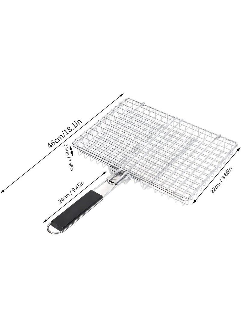 Home Care Grill Basket â€“ Rustproof Stainless Steel BBQ Grilling Basket for Meat, Steak, Vegetables & Seafood | Heavy-Duty Grill Accessories, Dishwasher Safe | Perfect Grilling Gift for Men & Dad - Image 3