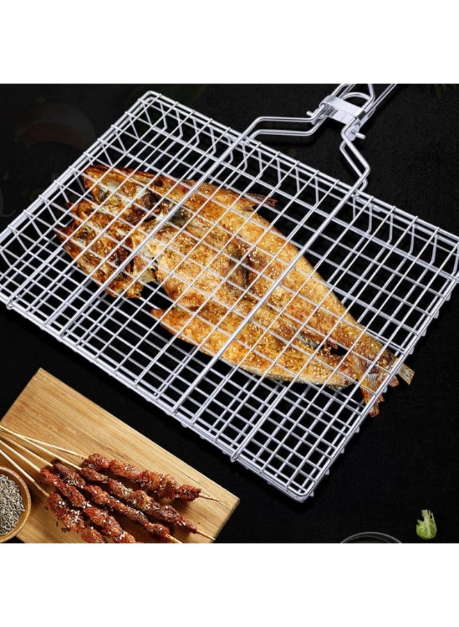 Home Care Grill Basket â€“ Rustproof Stainless Steel BBQ Grilling Basket for Meat, Steak, Vegetables & Seafood | Heavy-Duty Grill Accessories, Dishwasher Safe | Perfect Grilling Gift for Men & Dad - Image 2