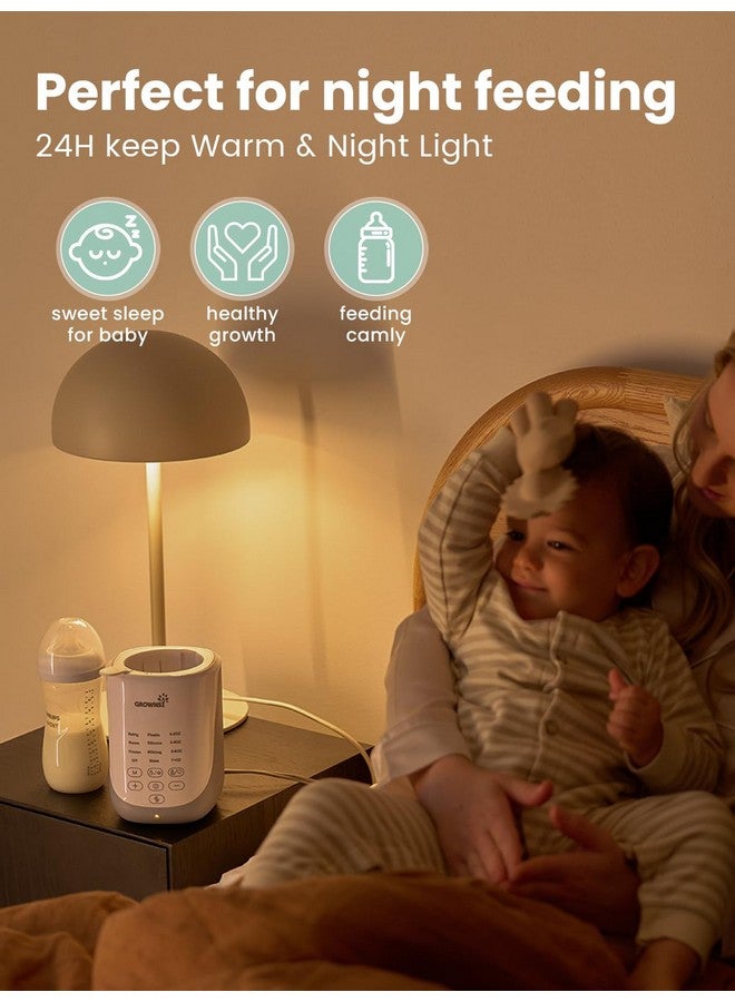 GROWNSY GROWNSY Nutri Bottle Warmer with Innovative Auto-Lift Feature, 10-in-1 Fast Baby Bottle Warmer with Night Light, Retain Nutrients Milk Warmer for Breastmilk&Formula  - Image 4