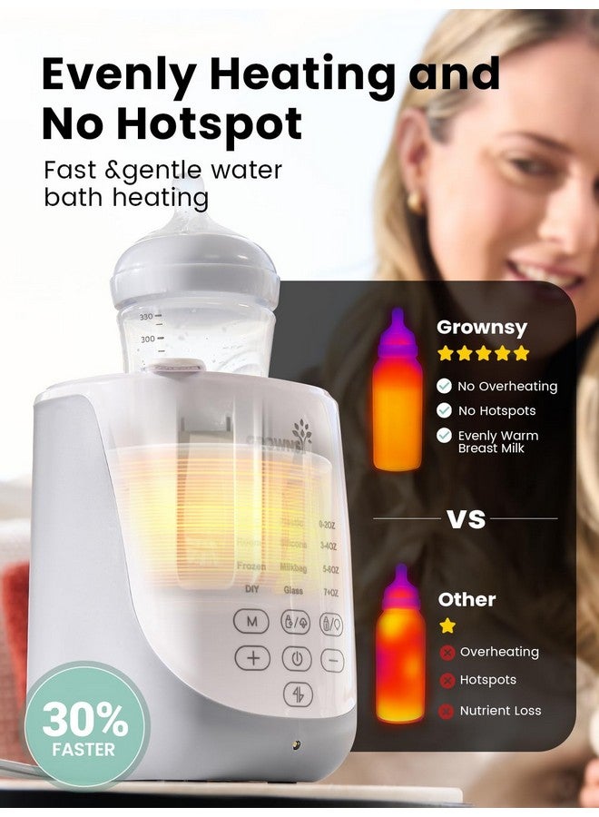 GROWNSY GROWNSY Nutri Bottle Warmer with Innovative Auto-Lift Feature, 10-in-1 Fast Baby Bottle Warmer with Night Light, Retain Nutrients Milk Warmer for Breastmilk&Formula  - Image 2