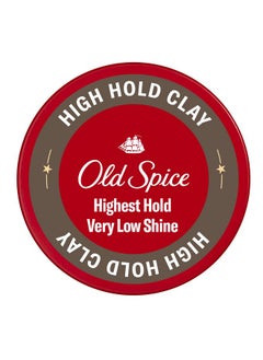 Old Spice High Hold Hair Styling Clay for Men, Highest Hold with Very Low Shine, 2.22 oz