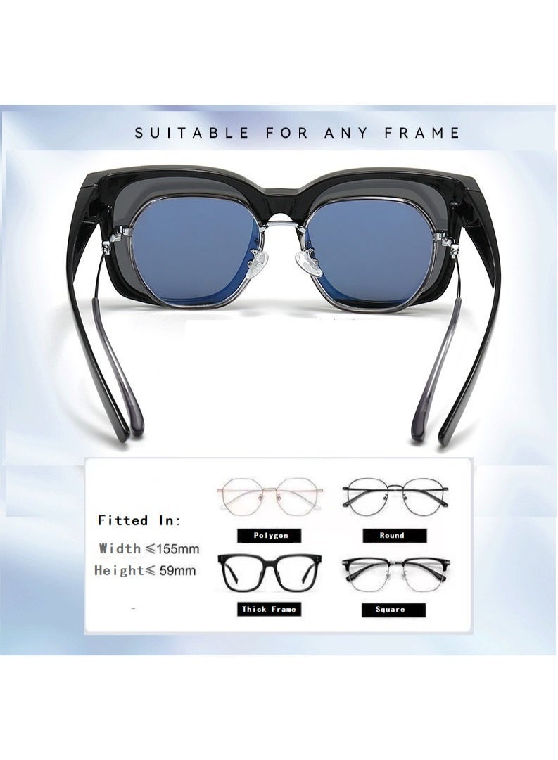 نظارات شمسية مستقطبة وضعت على إطار نظارات قصر النظر - Image 4