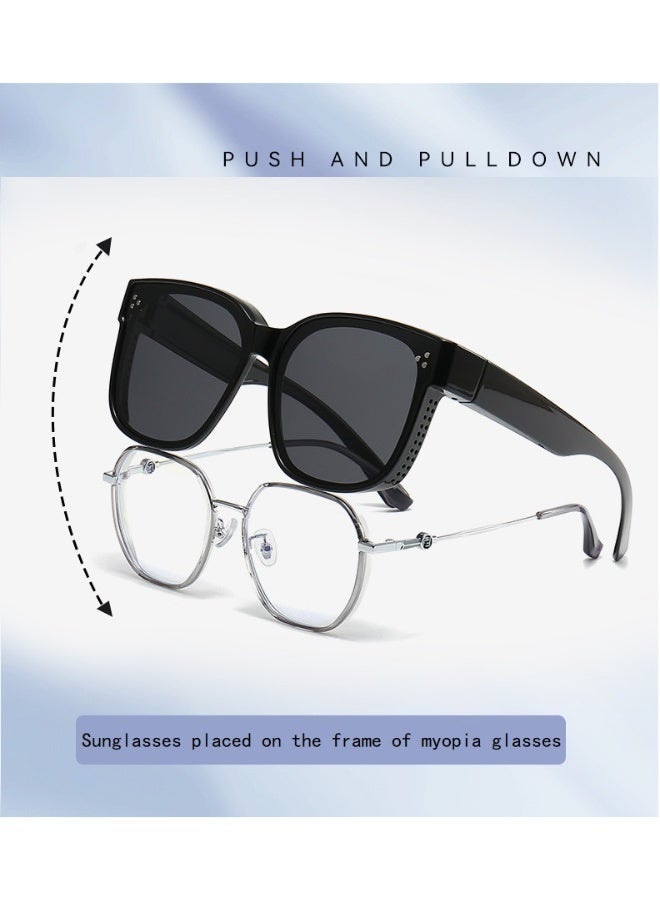 نظارات شمسية مستقطبة وضعت على إطار نظارات قصر النظر - Image 1