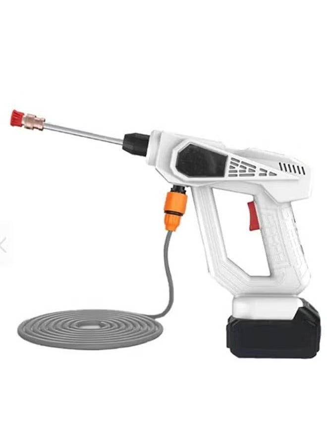 Portable Car Wash Electric High Pressure Cleaner With Rechargeable Battery Foam Bottle Nozzle Hose For Car Wash Watering Flowers Cleaning Floor - Image 2