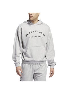Adidas adidas Slt Fleece Hood Grey Basketball Sweatshirts 2XS  - Image 4