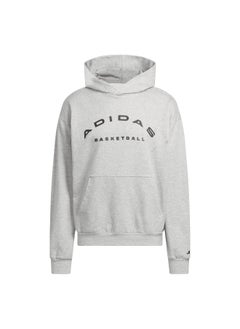 Adidas adidas Slt Fleece Hood Grey Basketball Sweatshirts 2XS  - Image 1
