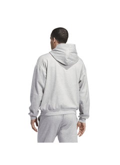 Adidas adidas Slt Fleece Hood Grey Basketball Sweatshirts 2XS  - Image 5