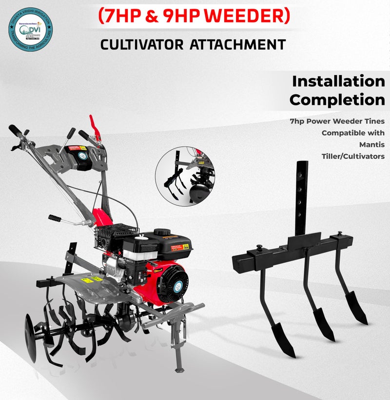DVI Heavy Duty Cultivator Attachment for 7 HP & 9 HP Weeder/Tiller/Cultivator. - Image 2