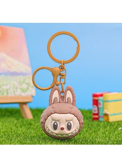 Generic New Labubu Cute Couple Keychain Car Charm Cartoon Student Gift Keyring Brown 