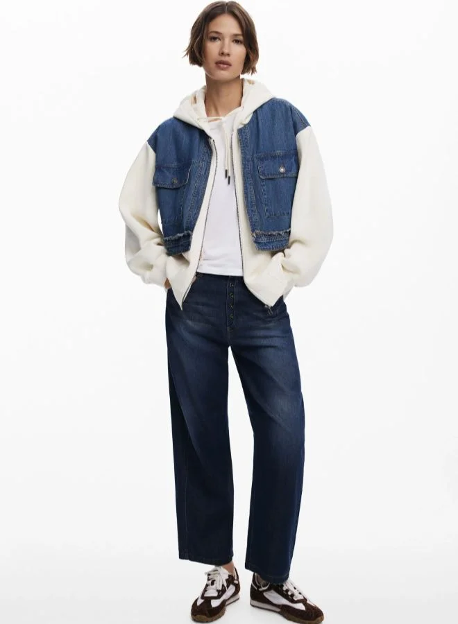 DESIGUAL Denim combined sweatshirt