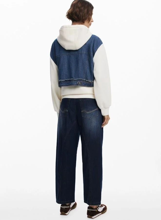 DESIGUAL Multicolour Denim combined sweatshirt for Women | Best Price UAE