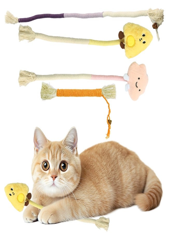 Ymcafmo 4pcs Catpick Cat Chew Rope - Kitten Chew Toys and Teething Toys - Interactive Toy, Rope Chew Toy, and Chew Toy for Cats - Durable Cat Ropes for Healthy Teeth - Image 1