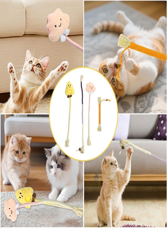 Ymcafmo 4pcs Catpick Cat Chew Rope - Kitten Chew Toys and Teething Toys - Interactive Toy, Rope Chew Toy, and Chew Toy for Cats - Durable Cat Ropes for Healthy Teeth - Image 4