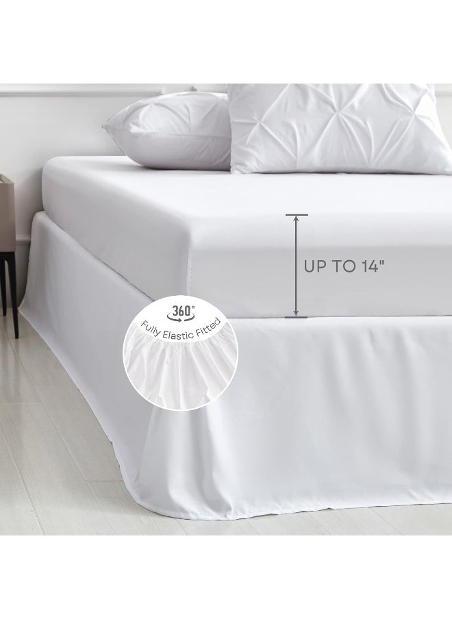 Generic Maple&Stone King Comforter Set - 7 Pieces Pintuck Bed in A Bag King Pleat Pinch - Comforters King Size - Comforter Set with Sheets, Flat Sheet, Fitted Sheet and Pillowcases & Shams  - Image 4