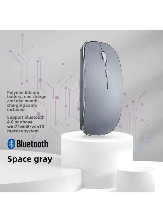 Bluetooth Wireless Mouse For Apple MacBook Air Laptop Pro Tablet Ipad Mouse Mute-Color:Wireless Bluetooth Mouse - Gray - Image 1