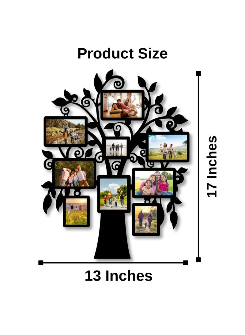 Giftiliya Giftiliya Customized Tree Photo Frame Personalized Family Picture Frame Unique Gift for Family Home Decor Anniversary and Special Occasions FAMILY Collage in tree style wooden frame  - Image 2