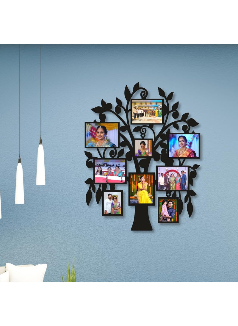 Giftiliya Giftiliya Customized Tree Photo Frame Personalized Family Picture Frame Unique Gift for Family Home Decor Anniversary and Special Occasions FAMILY Collage in tree style wooden frame  - Image 4