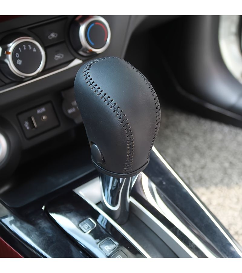 Black Carbon Fiber Gear Shift Cover for Nissan Altima 2013 2018 Sentra Rogue Murano - Image 5
