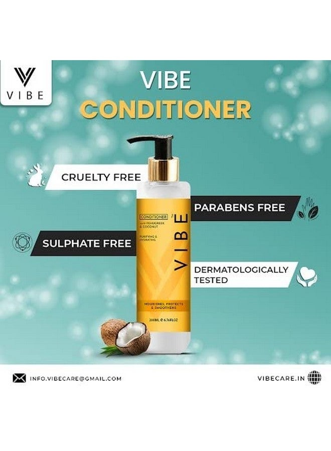 Vibe Hair Fall Defense Conditioner With Fenugreek, Coconut And Long Lasting Hydration Body Wash For Men Women Combo Pack (Conditioner 200Ml, Body Wash 300Ml) - Image 5