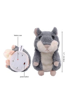 SYOSI Talking Hamster ,Repeats Everything You Say, Toys for Kids Toddlers Funny Toy for 2 3 4 5 6 7 Year Old Baby, Child ,Clear Voice Interactive Plush Animal Toys Gray  - Image 5
