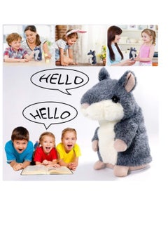 SYOSI Talking Hamster ,Repeats Everything You Say, Toys for Kids Toddlers Funny Toy for 2 3 4 5 6 7 Year Old Baby, Child ,Clear Voice Interactive Plush Animal Toys Gray  - Image 2