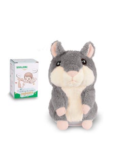 SYOSI Talking Hamster ,Repeats Everything You Say, Toys for Kids Toddlers Funny Toy for 2 3 4 5 6 7 Year Old Baby, Child ,Clear Voice Interactive Plush Animal Toys Gray  - Image 1