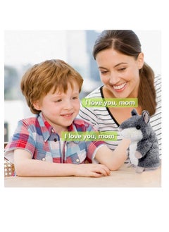 SYOSI Talking Hamster ,Repeats Everything You Say, Toys for Kids Toddlers Funny Toy for 2 3 4 5 6 7 Year Old Baby, Child ,Clear Voice Interactive Plush Animal Toys Gray  - Image 3
