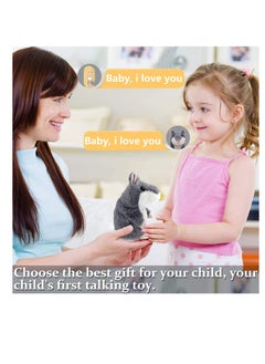 SYOSI Talking Hamster ,Repeats Everything You Say, Toys for Kids Toddlers Funny Toy for 2 3 4 5 6 7 Year Old Baby, Child ,Clear Voice Interactive Plush Animal Toys Gray  - Image 4