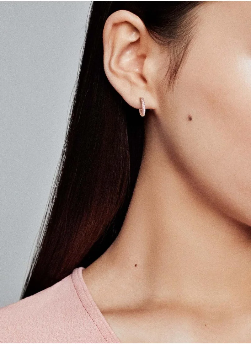 PANDORA PavÃ Heart Hoop Earrings